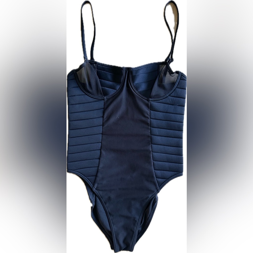 Ksubi Black Bustier Bodysuit